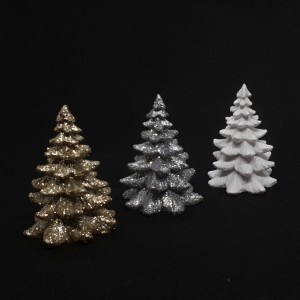 Decoratie kerstboompje - zilver