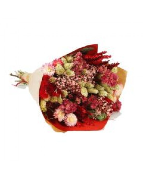 Wild Flowers by floriette droogbloemen boeket - XLarge rood