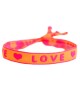 Love Ibiza - Woven bracelet love orange