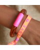 Love Ibiza - Woven bracelet love orange