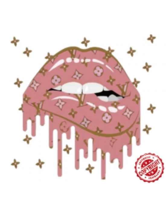 Sticker Roze Mond LV - Sticky Bestie