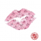 Sticker lippen LV Roze