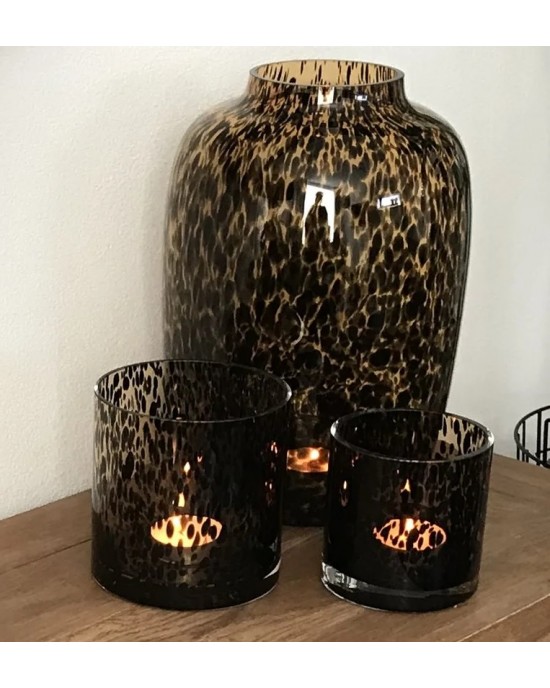 Vase the World Artic Cheetah bruin Ø25 x 35 cm - M